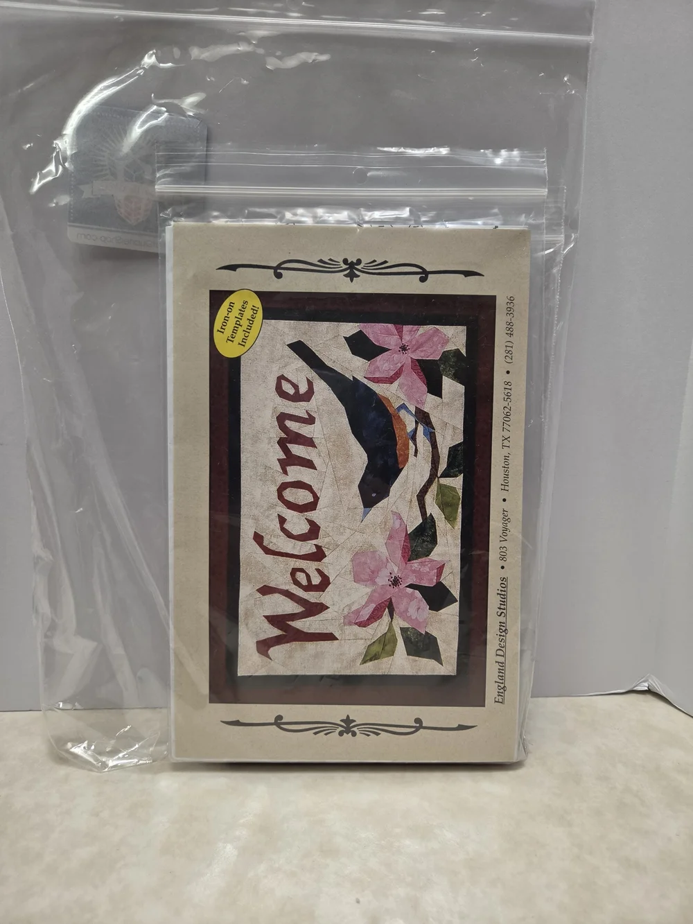 NIP England Designs Studios W-701 Welcome Quilt Kit 21 1/2 X 17 1/2”